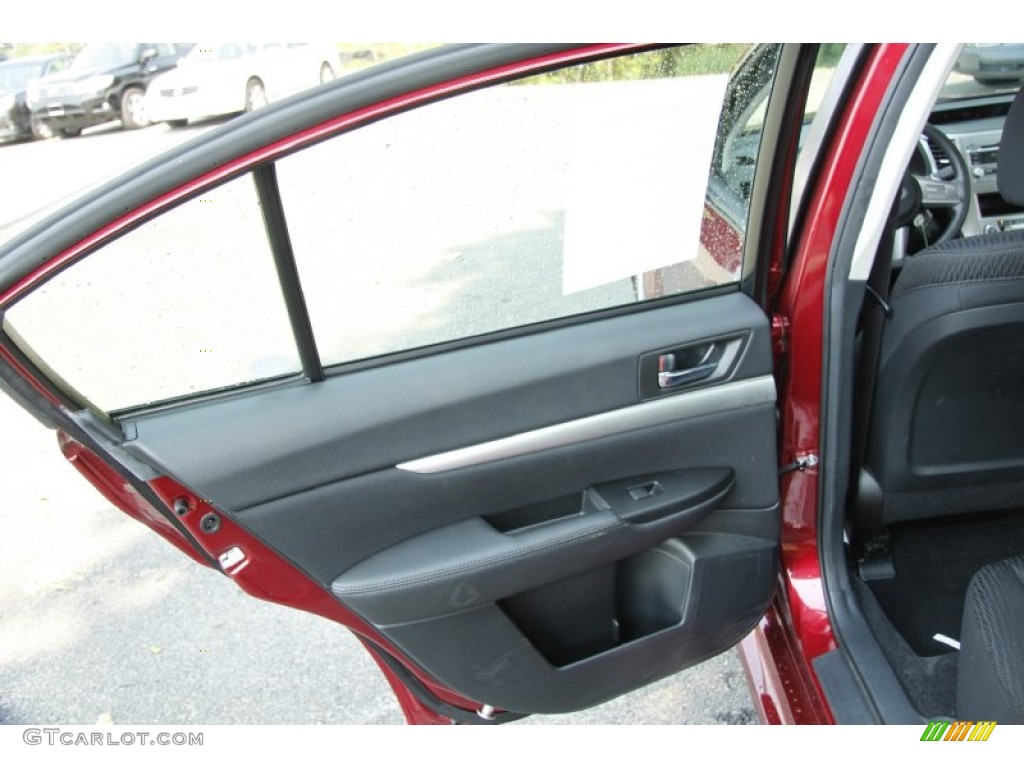 2010 Subaru Legacy 2.5i Sedan Off Black Door Panel Photo #52553867