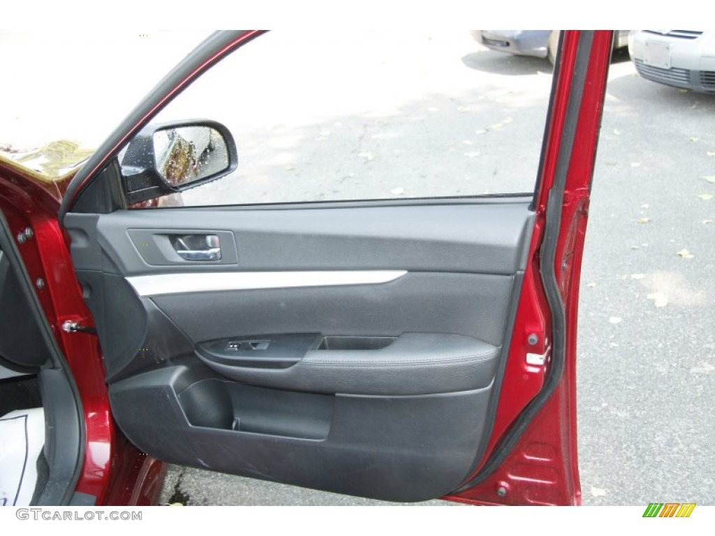 2010 Subaru Legacy 2.5i Sedan Off Black Door Panel Photo #52553942