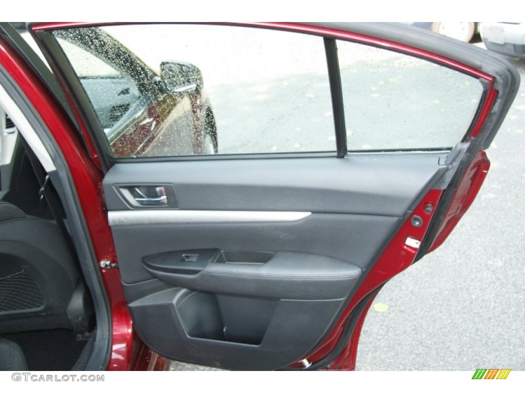 2010 Subaru Legacy 2.5i Sedan Off Black Door Panel Photo #52553954