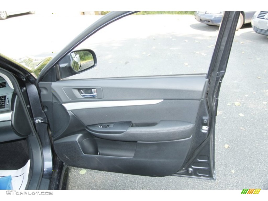 2010 Subaru Legacy 2.5i Premium Sedan Off Black Door Panel Photo #52554347
