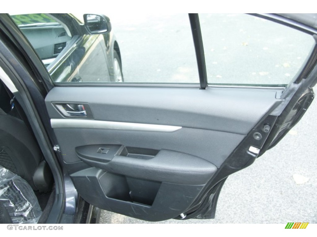 2010 Subaru Legacy 2.5i Premium Sedan Off Black Door Panel Photo #52554356