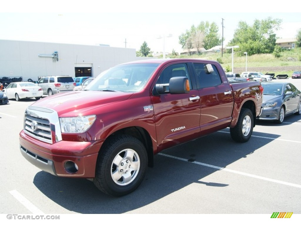 2007 Tundra Limited CrewMax 4x4 - Salsa Red Pearl / Graphite Gray photo #4