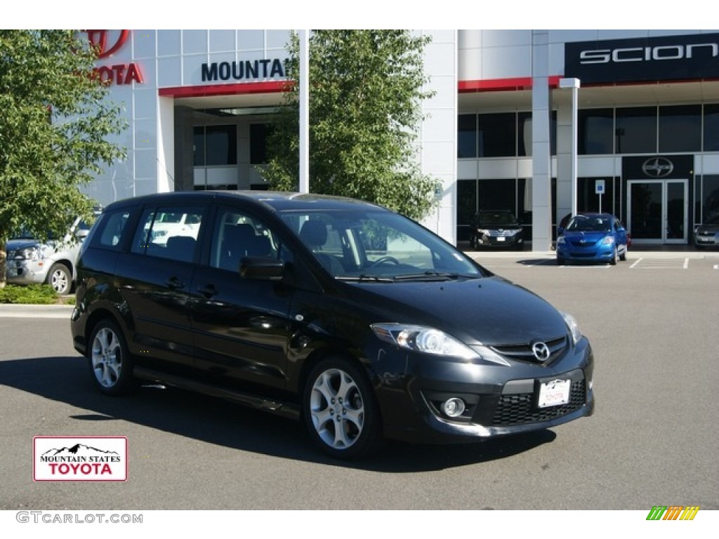 2008 MAZDA5 Touring - Brilliant Black / Black photo #1