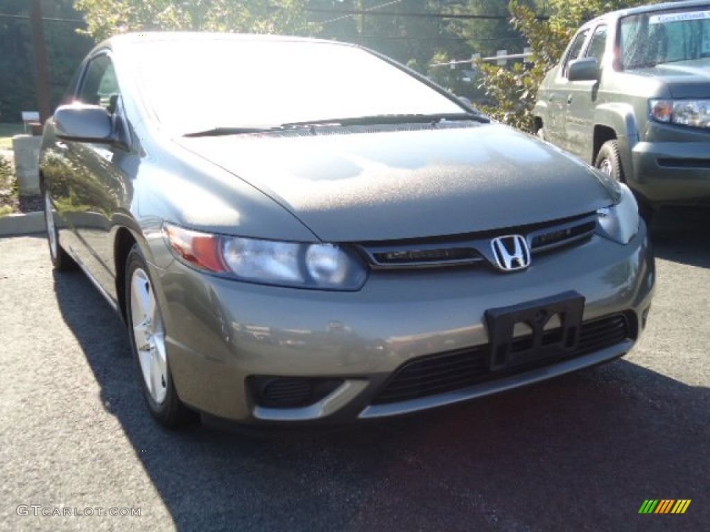 2008 Civic EX Coupe - Galaxy Gray Metallic / Gray photo #1