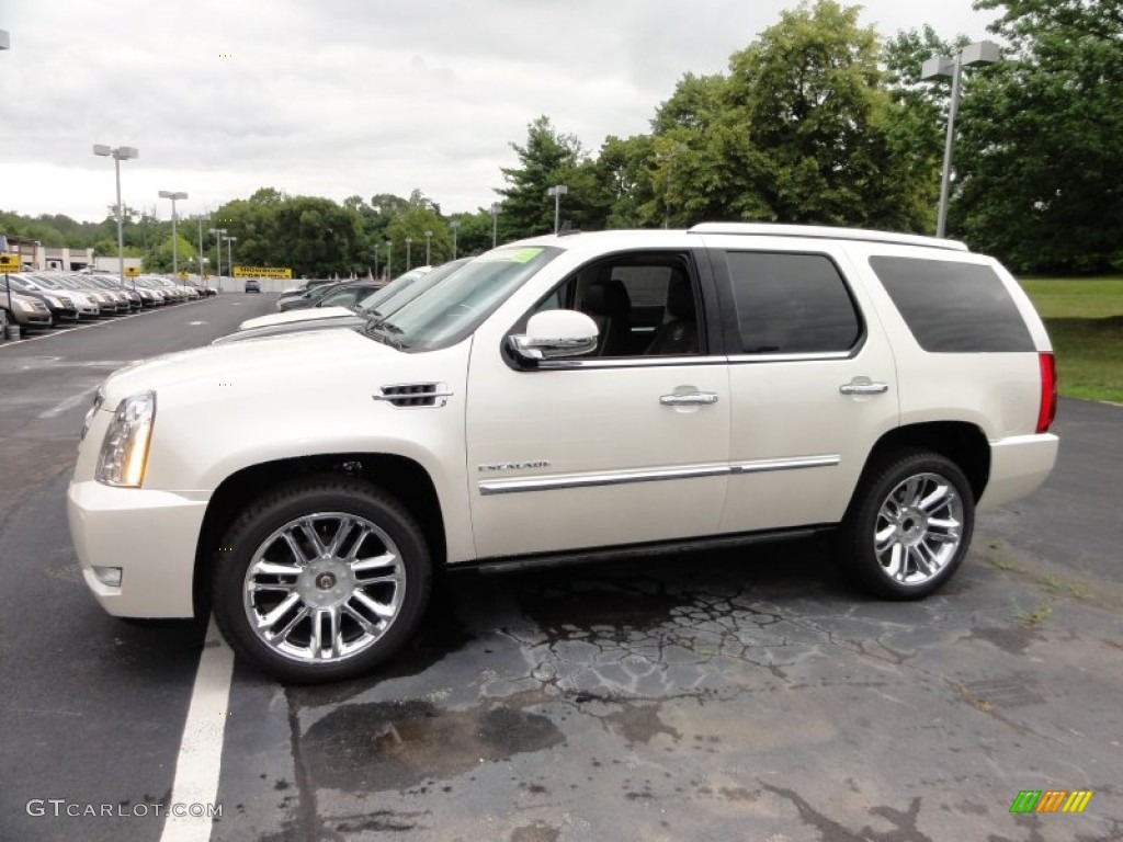 White Diamond Tricoat 2011 Cadillac Escalade Platinum AWD Exterior Photo #52557083