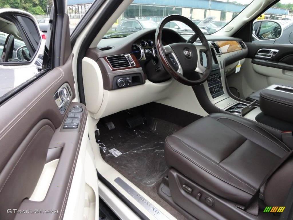 Cocoa/Light Linen Tehama Leather Interior 2011 Cadillac Escalade Platinum AWD Photo #52557098