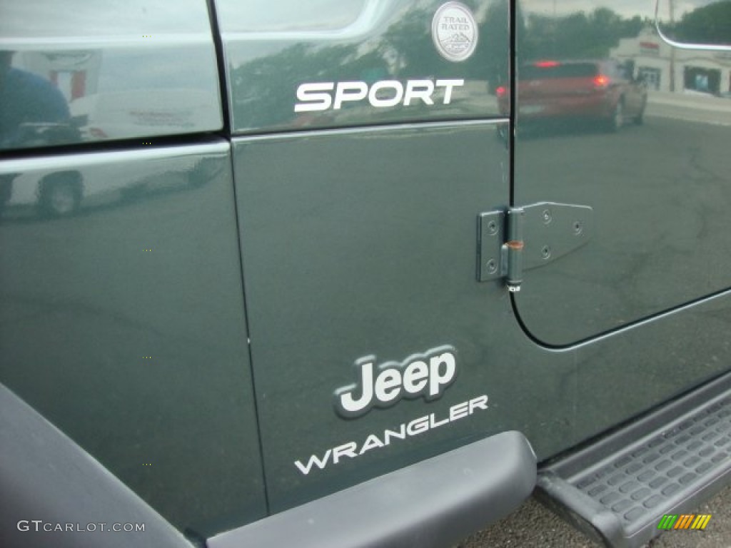 2004 Wrangler Sport 4x4 - Shale Green Metallic / Dark Slate Gray photo #3