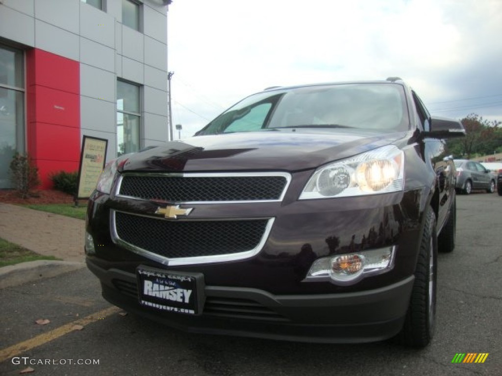 2010 Traverse LT AWD - Dark Cherry Metallic / Dark Gray/Light Gray photo #1