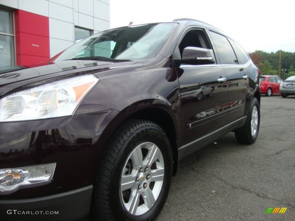2010 Traverse LT AWD - Dark Cherry Metallic / Dark Gray/Light Gray photo #2