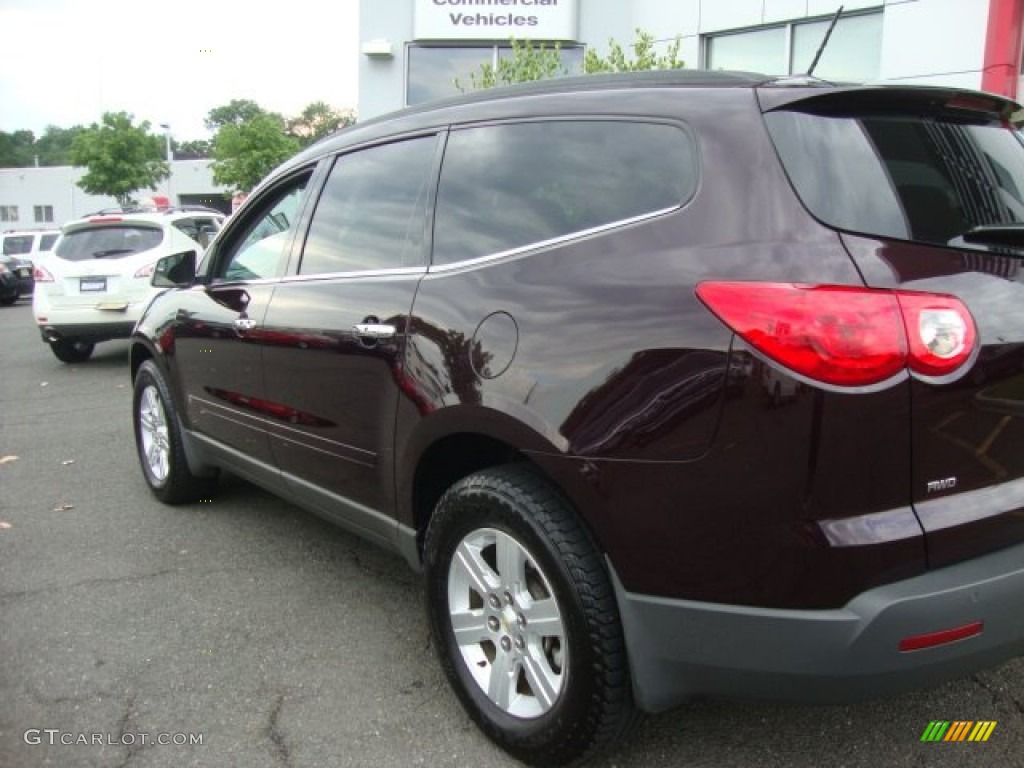 2010 Traverse LT AWD - Dark Cherry Metallic / Dark Gray/Light Gray photo #4