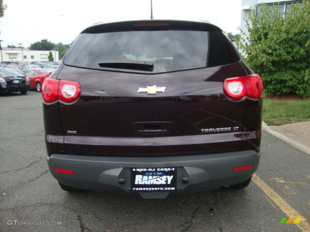 2010 Traverse LT AWD - Dark Cherry Metallic / Dark Gray/Light Gray photo #5
