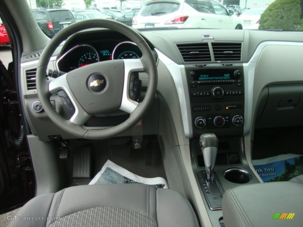 2010 Traverse LT AWD - Dark Cherry Metallic / Dark Gray/Light Gray photo #13