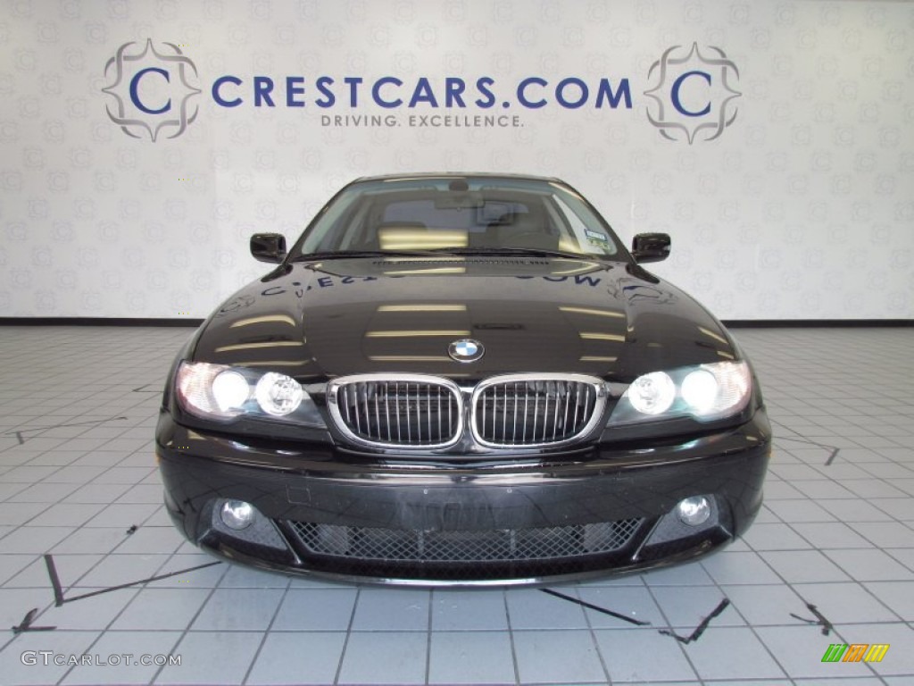 2004 3 Series 325i Coupe - Black Sapphire Metallic / Black photo #6