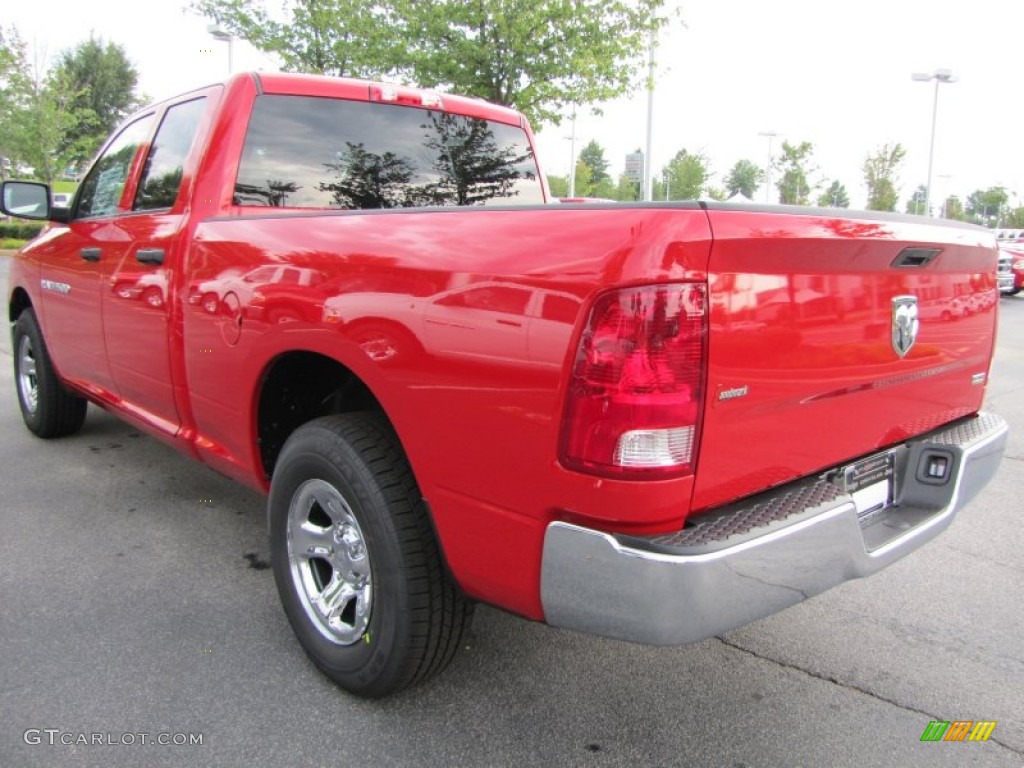 2011 Ram 1500 ST Quad Cab - Flame Red / Dark Slate Gray/Medium Graystone photo #2