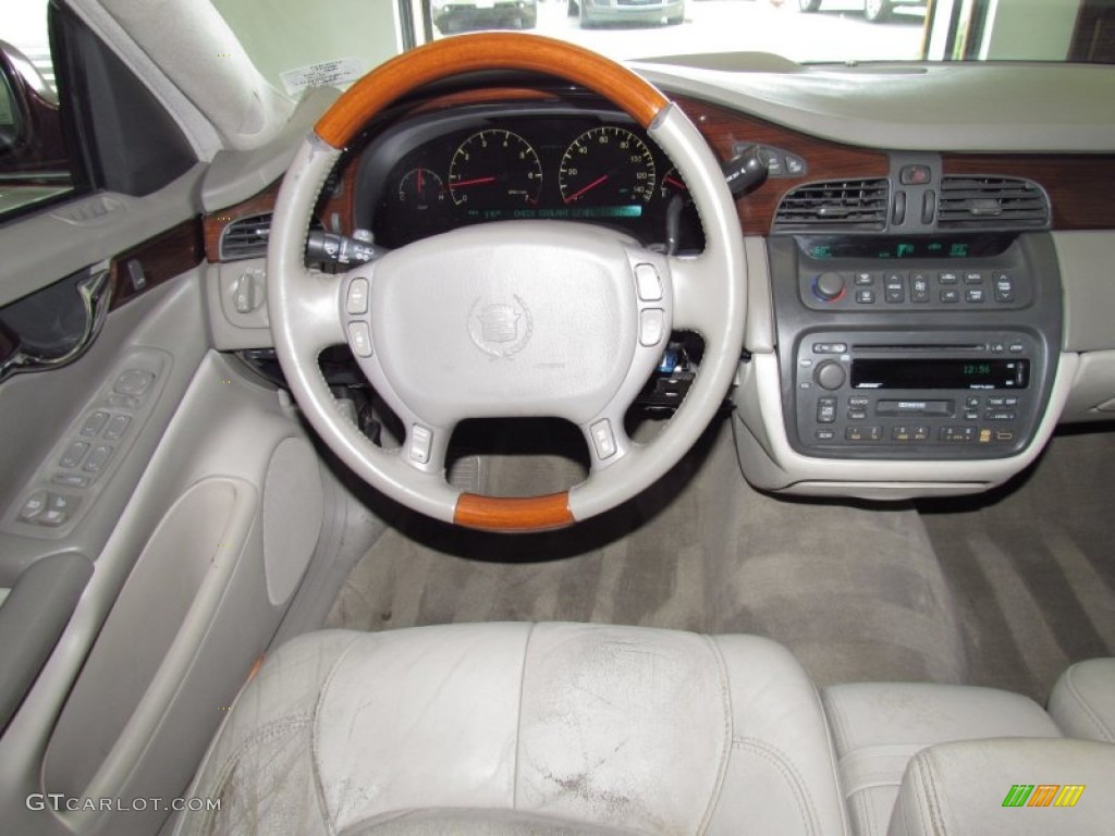 2000 Cadillac DeVille Sedan Neutral Shale Steering Wheel Photo #52564991