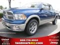 2011 Deep Water Blue Pearl Dodge Ram 1500 Laramie Crew Cab  photo #1