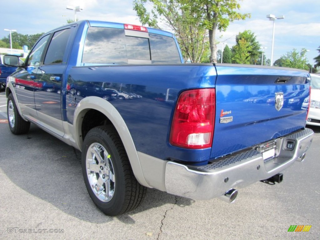 2011 Ram 1500 Laramie Crew Cab - Deep Water Blue Pearl / Dark Slate Gray photo #2