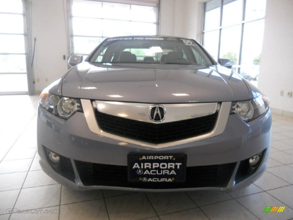 2009 TSX Sedan - Glacier Blue Metallic / Parchment photo #2