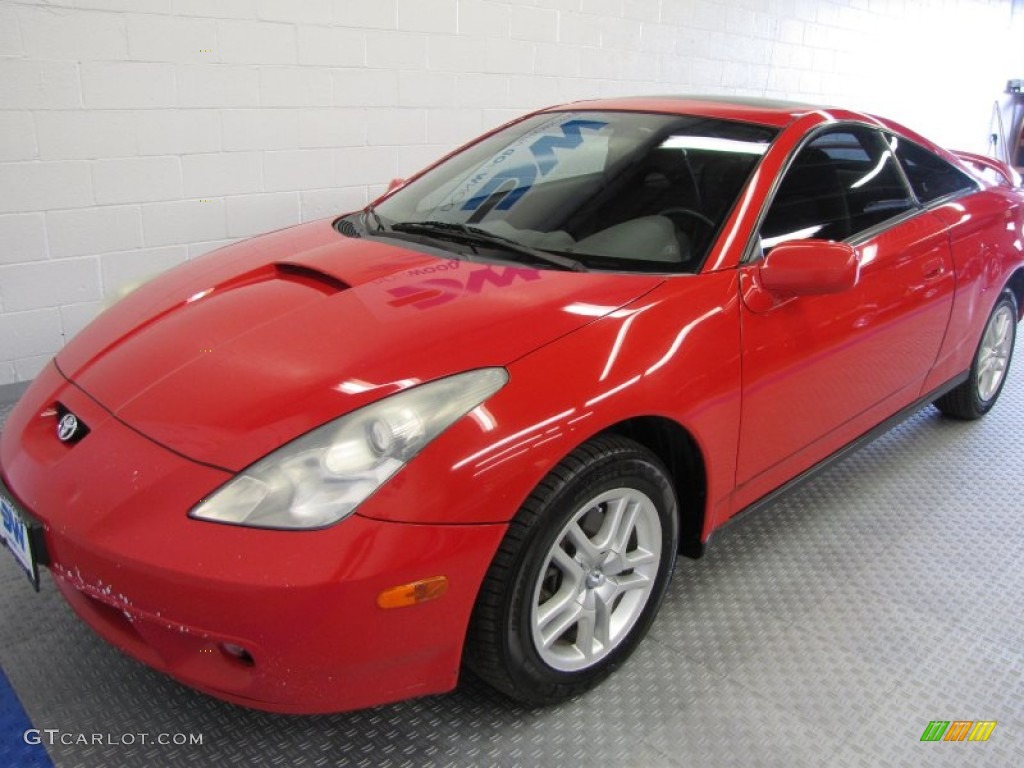 2001 Celica GT - Absolutely Red / Black/Red photo #2