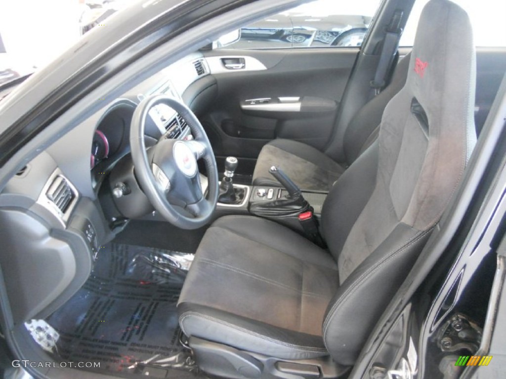 Carbon Black/Graphite Gray Alcantara Interior 2008 Subaru Impreza WRX STi Photo #52569173
