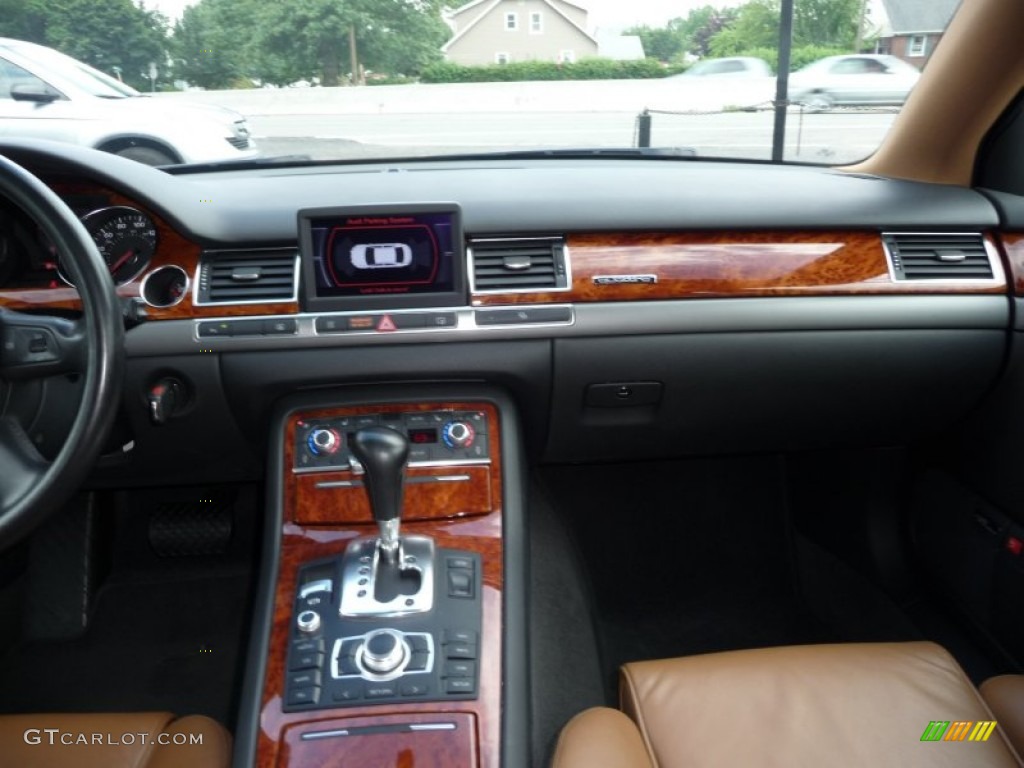 2006 Audi A8 4.2 quattro Black/Amaretto Dashboard Photo #52571105