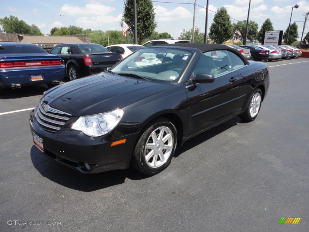 Brilliant Black Crystal Pearl 2008 Chrysler Sebring Touring Convertible Exterior Photo #52572035