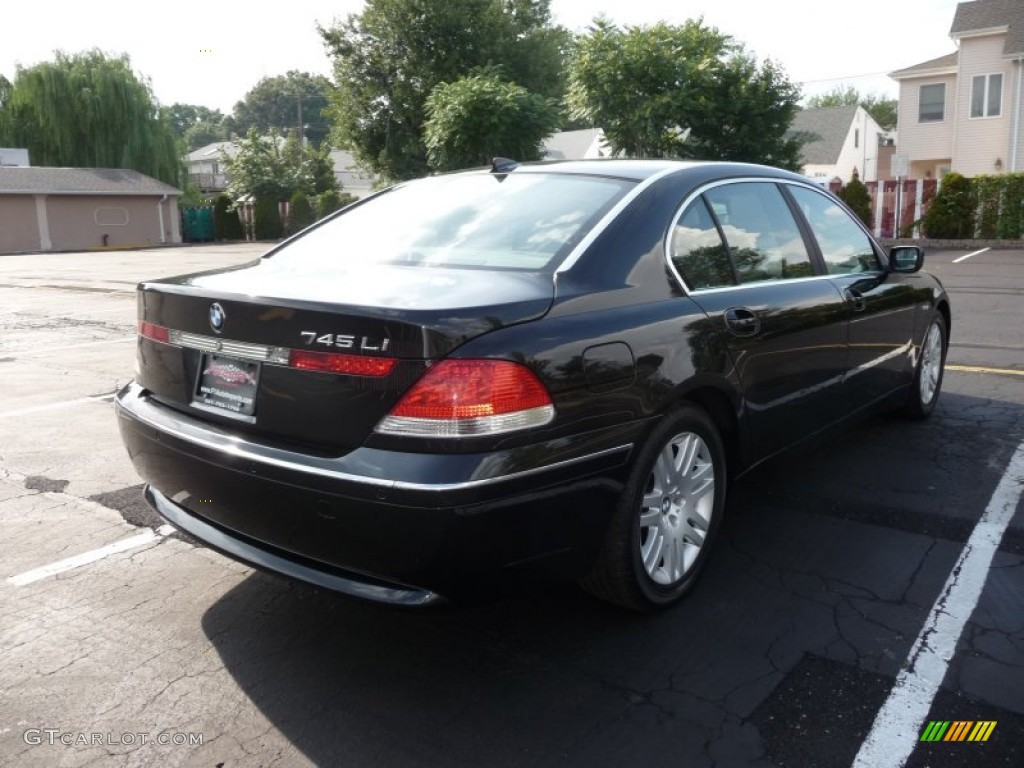 2003 7 Series 745Li Sedan - Orient Blue Metallic / Basalt Grey/Flannel Grey photo #3