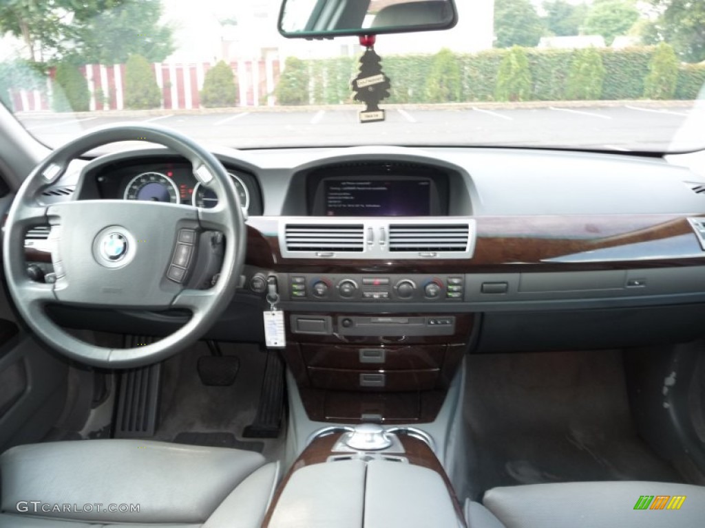 2003 7 Series 745Li Sedan - Orient Blue Metallic / Basalt Grey/Flannel Grey photo #7
