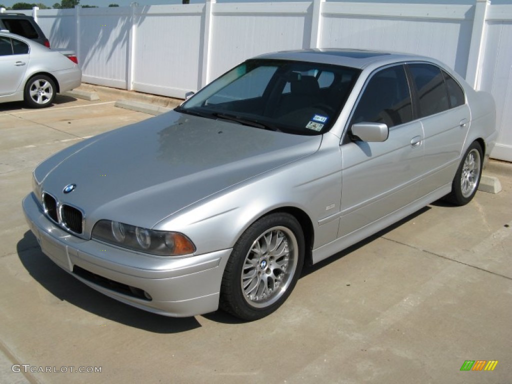 2003 5 Series 525i Sedan - Titanium Silver Metallic / Grey photo #1