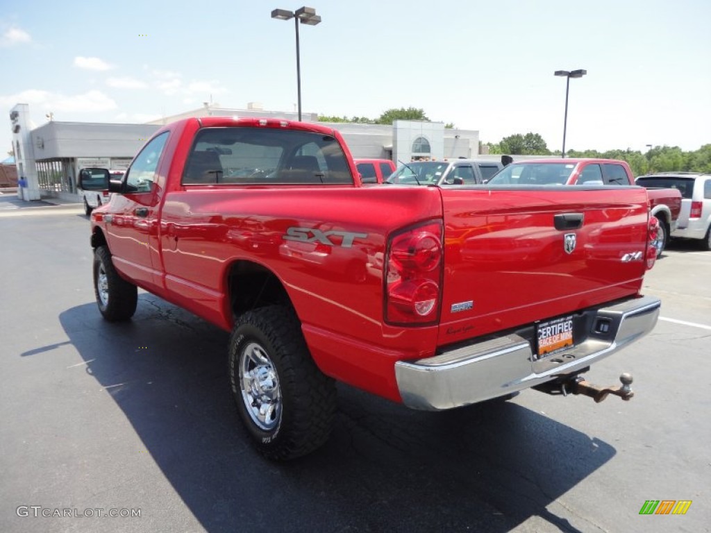 2008 Ram 2500 SXT Regular Cab 4x4 - Flame Red / Medium Slate Gray photo #5