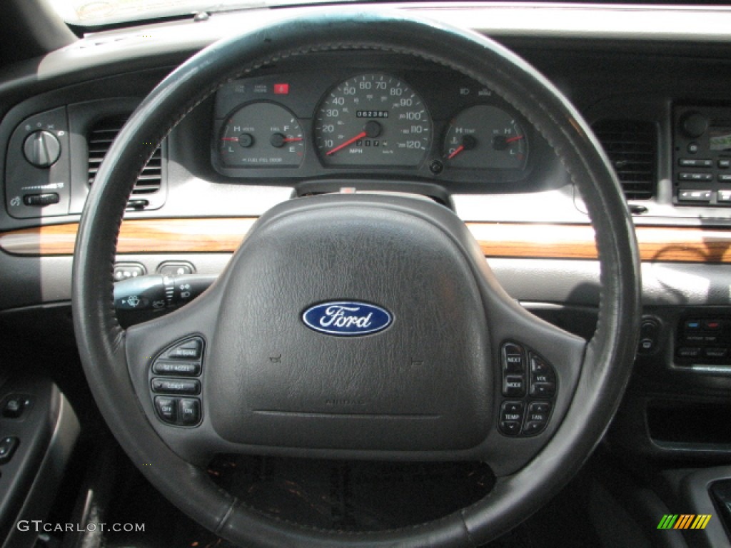 2004 Ford Crown Victoria LX Dark Charcoal Steering Wheel Photo #52575185