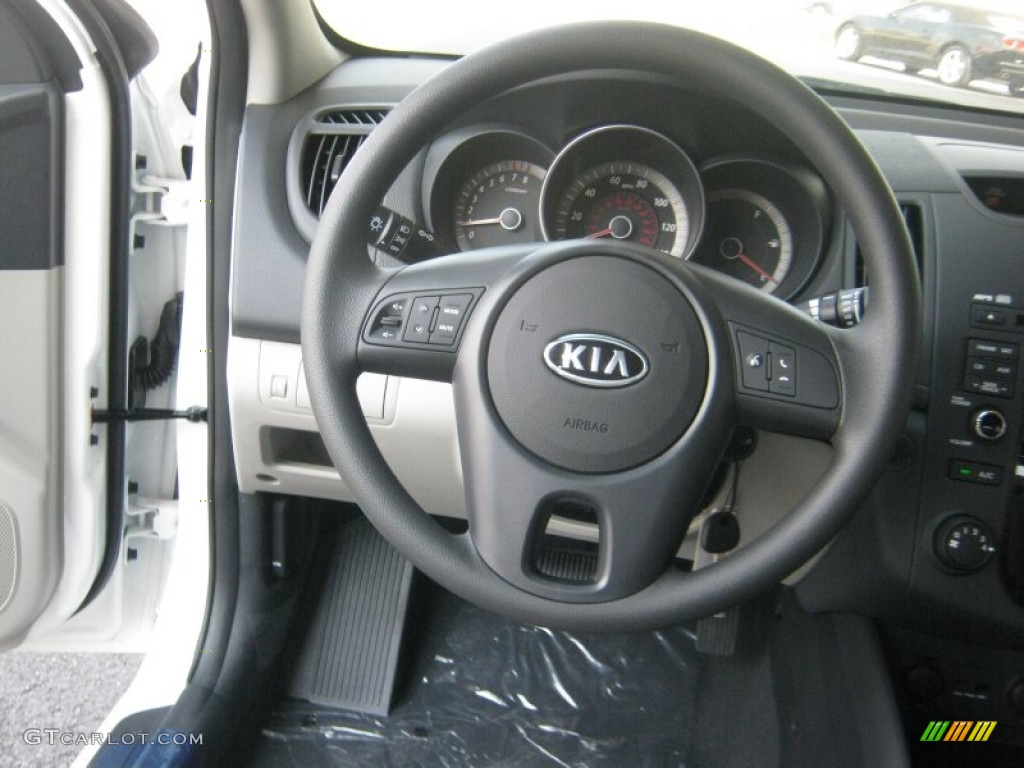 2012 Kia Forte LX Stone Steering Wheel Photo #52575188