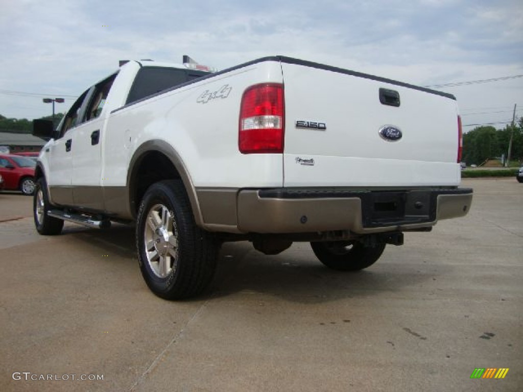 2006 F150 XLT SuperCrew 4x4 - Oxford White / Tan photo #5