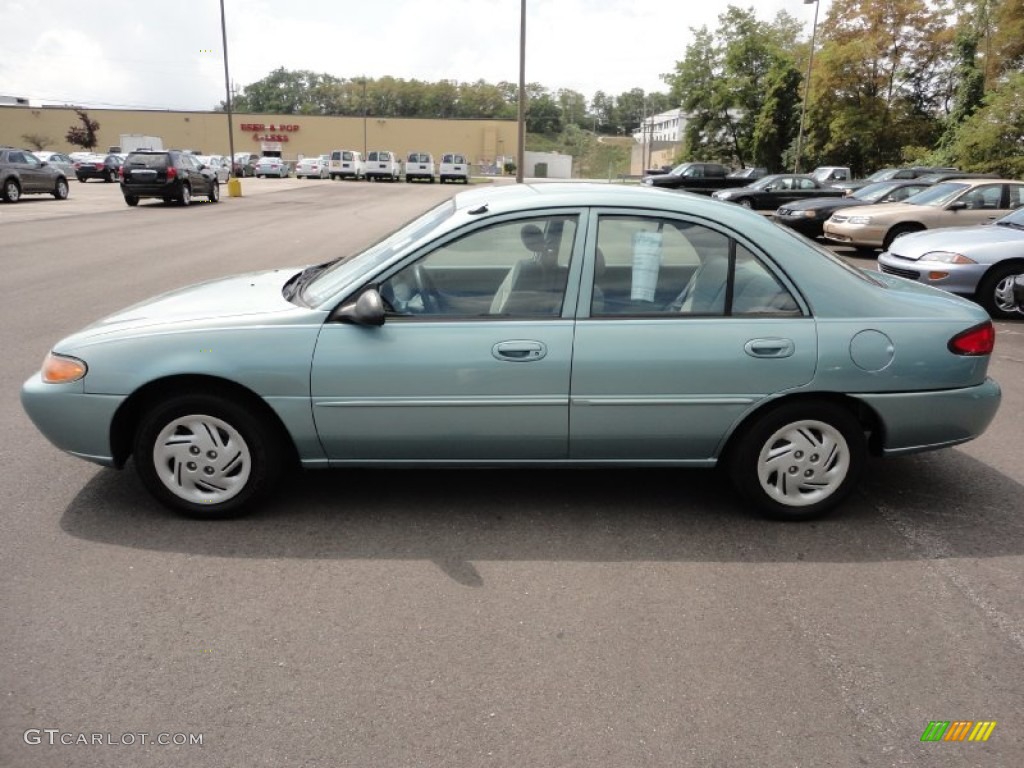 1999 Escort SE Sedan - Aquamarine Frost Metallic / Medium Graphite photo #4