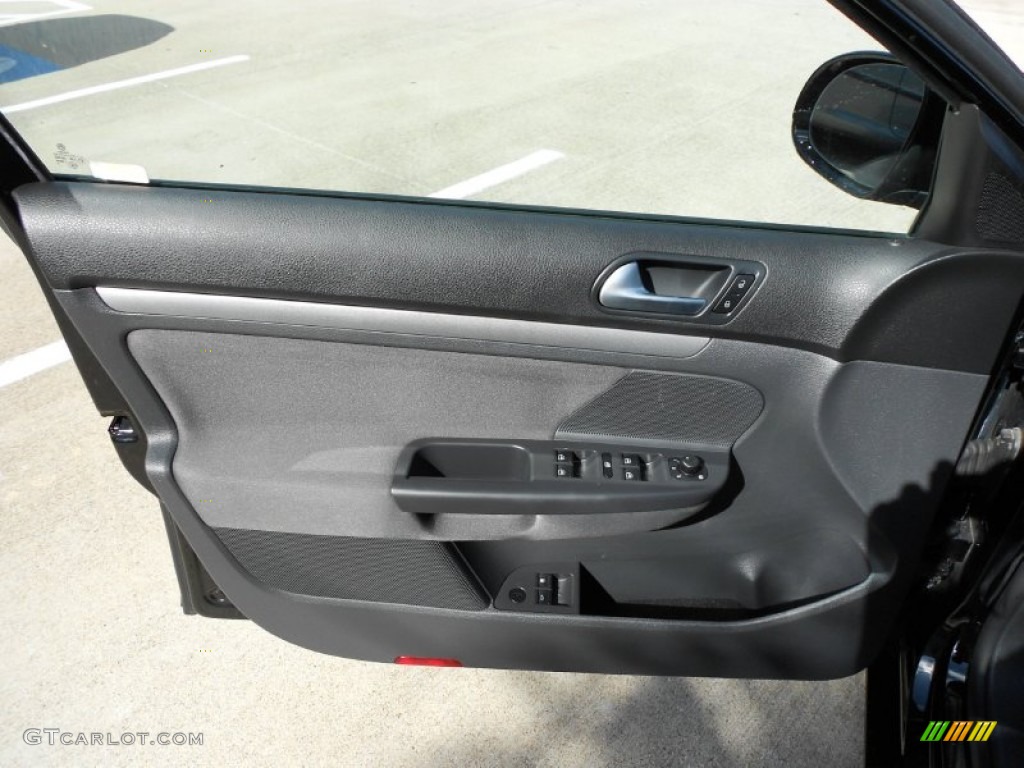 2009 Volkswagen Jetta S Sedan Anthracite Door Panel Photo #52577336