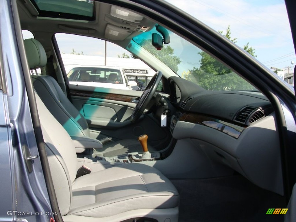 2000 3 Series 323i Sedan - Steel Blue Metallic / Grey photo #10