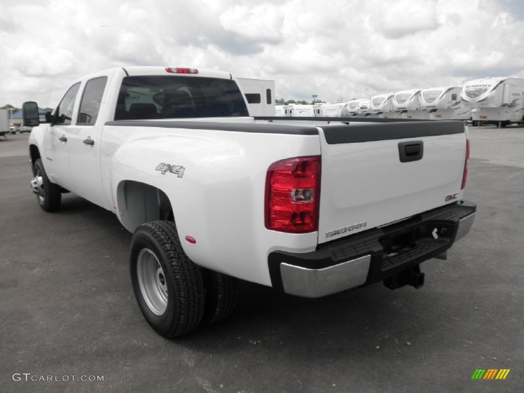 Summit White 2011 GMC Sierra 3500HD Work Truck Crew Cab 4x4 Dually Exterior Photo #52578107