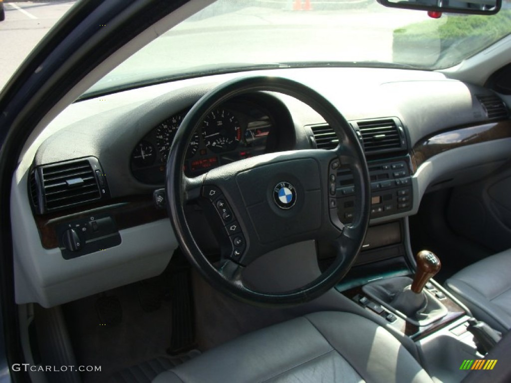 2000 3 Series 323i Sedan - Steel Blue Metallic / Grey photo #14