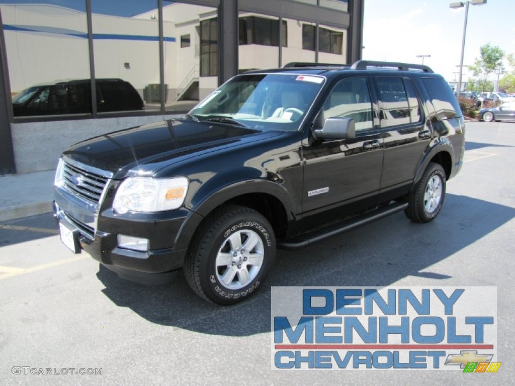 2007 Explorer XLT 4x4 - Black / Stone photo #1