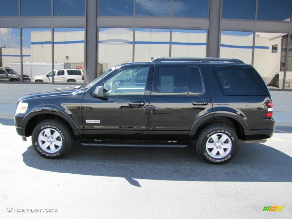 2007 Explorer XLT 4x4 - Black / Stone photo #2