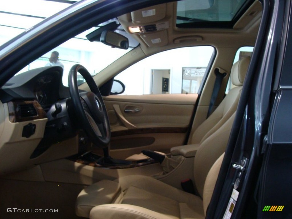 2008 3 Series 335i Sedan - Sparkling Graphite Metallic / Beige photo #10