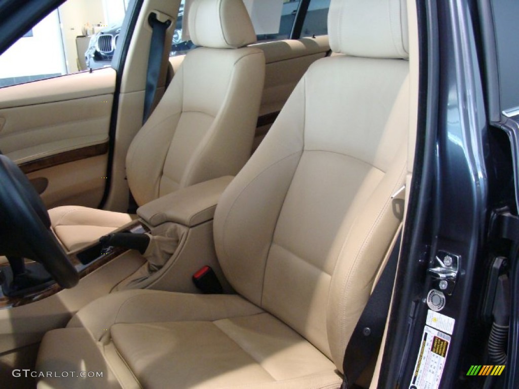 2008 3 Series 335i Sedan - Sparkling Graphite Metallic / Beige photo #12