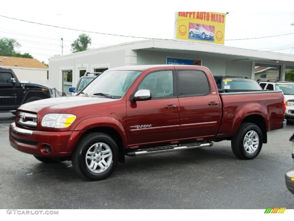 2005 Tundra SR5 Double Cab - Salsa Red Pearl / Taupe photo #1
