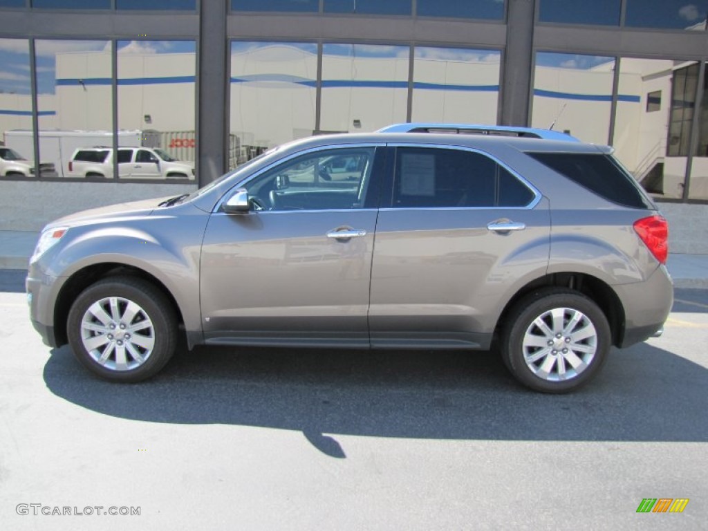 2010 Equinox LTZ AWD - Mocha Steel Metallic / Jet Black/Brownstone photo #2