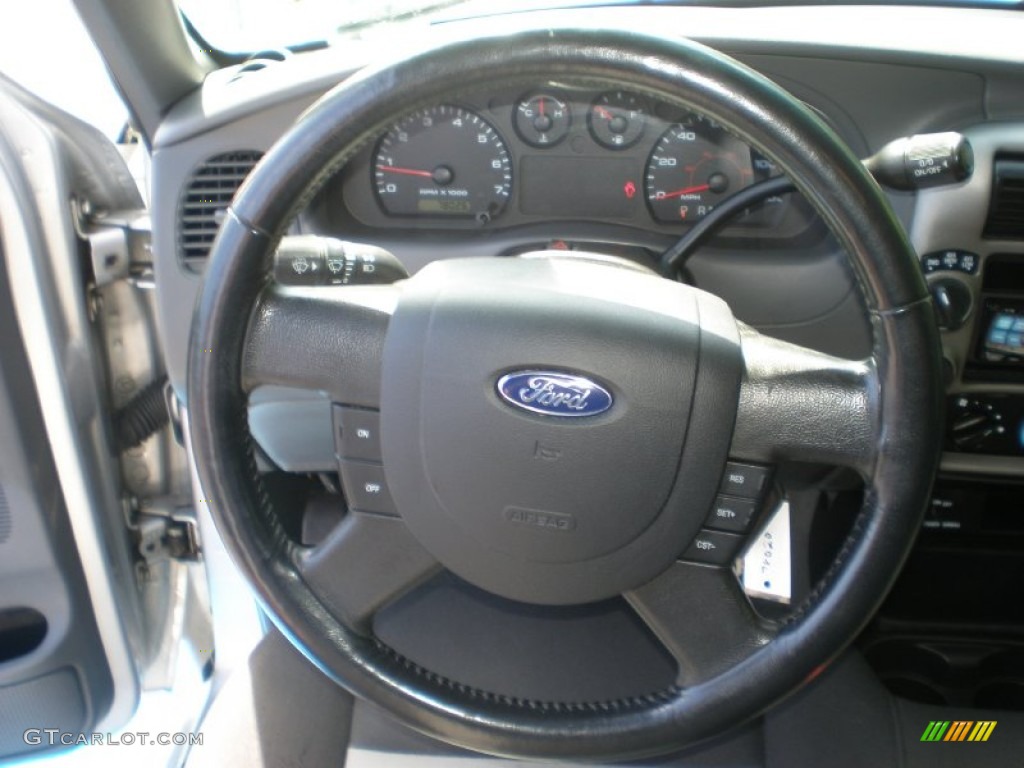 2005 Ford Ranger FX4 Off-Road SuperCab 4x4 Medium Dark Flint Steering Wheel Photo #52581416