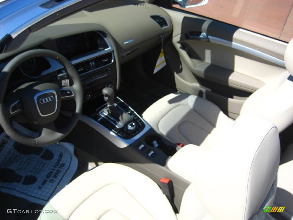 Linen Beige Interior 2012 Audi A5 2.0T Cabriolet Photo #52581743