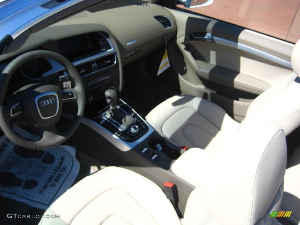 2012 A5 2.0T Cabriolet - Ibis White / Linen Beige photo #5