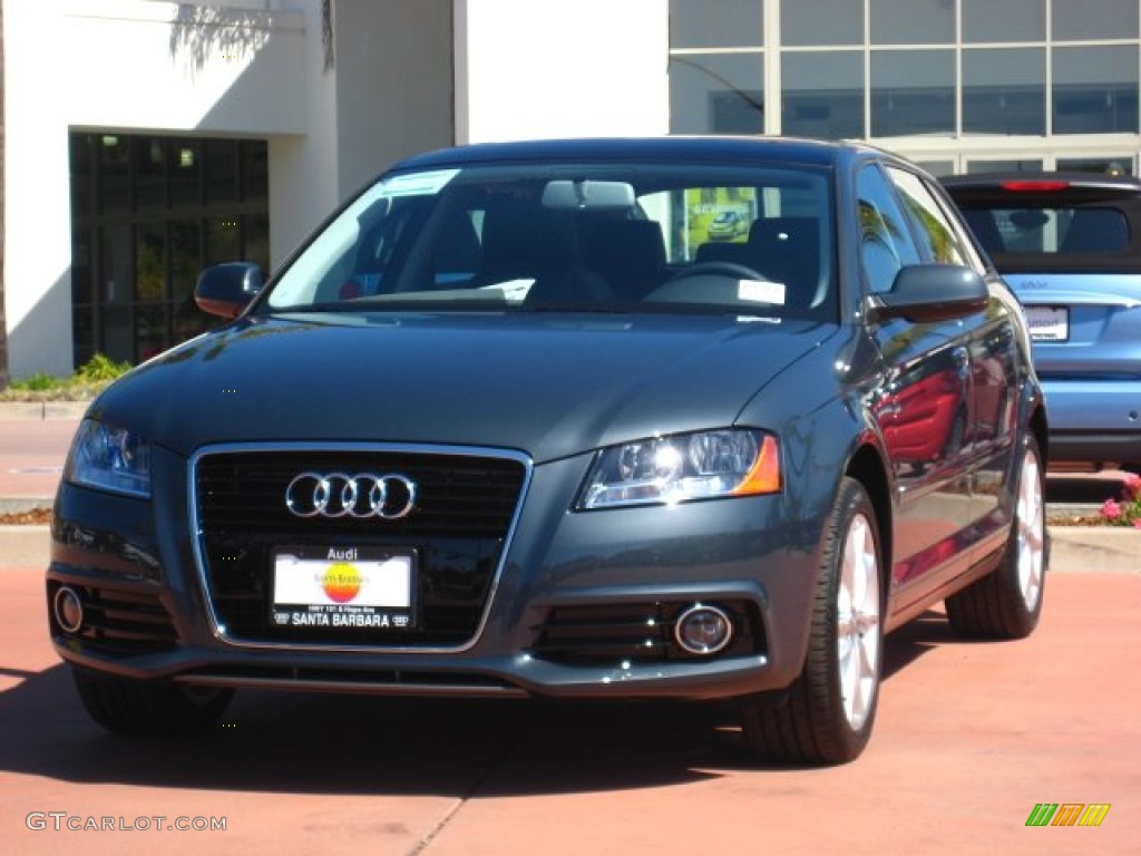 2012 A3 2.0T - Meteor Gray Pearl Effect / Black photo #1