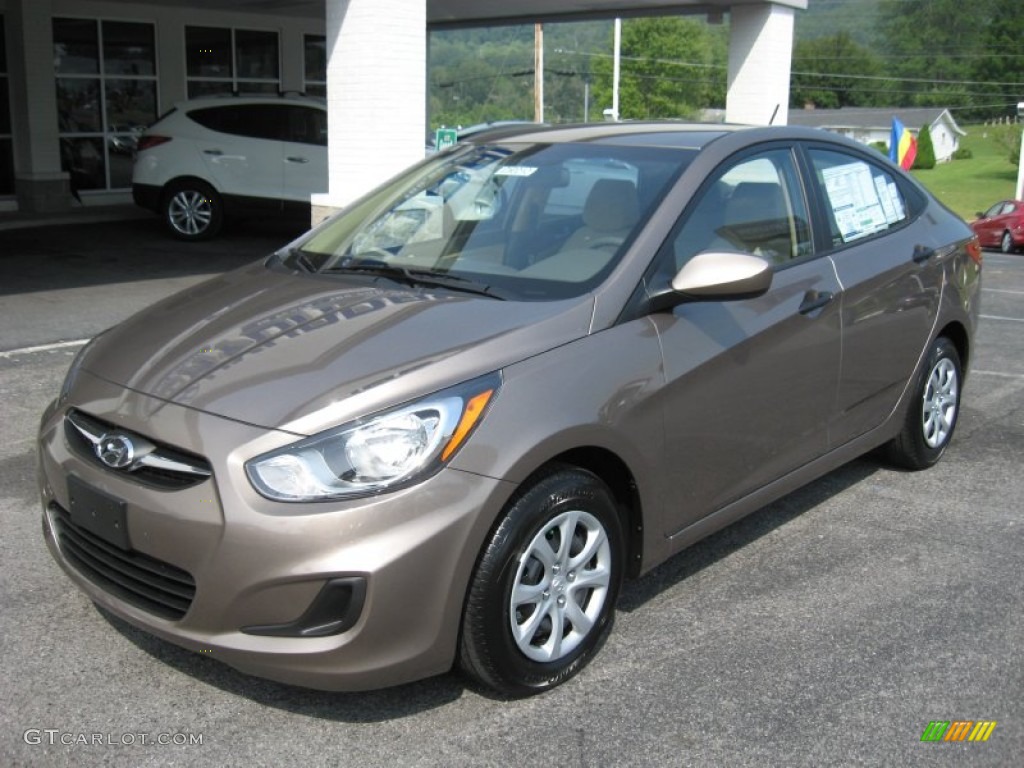 Mocha Bronze 2012 Hyundai Accent GLS 4 Door Exterior Photo #52583606