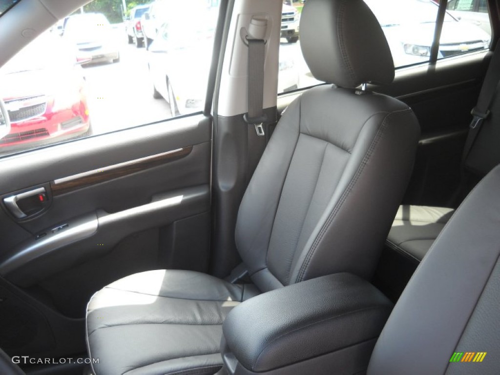 Cocoa Black Interior 2011 Hyundai Santa Fe Limited AWD Photo #52583615